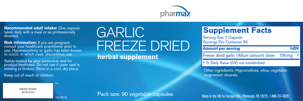 Garlic Freeze Dried 90 capsules